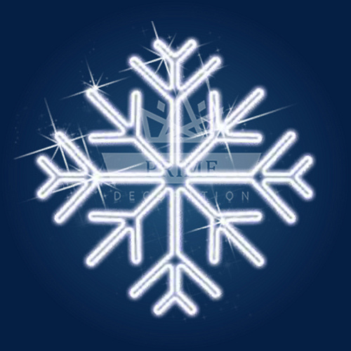 Новогодний светодиодный мотив Снежинка МС12