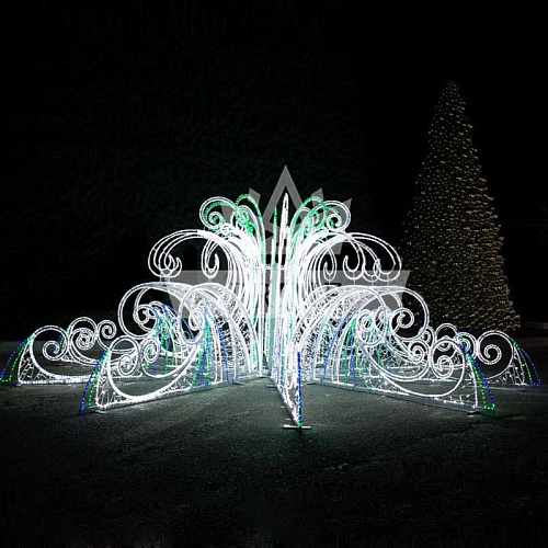 Световой фонтан Тайфун, ширина 5,5 м высота 2 м