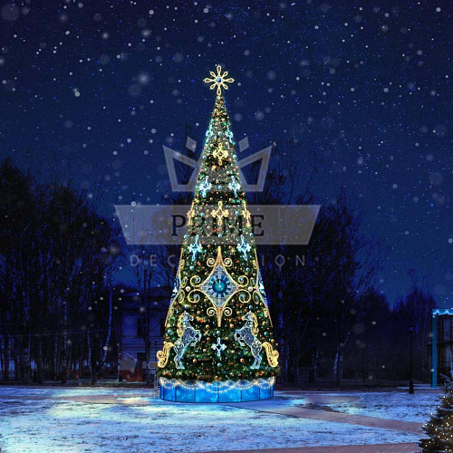 Русские узоры. Комплект оформления для искусственной уличной елки