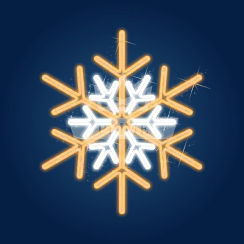 Новогодний светодиодный мотив Снежинка МС13