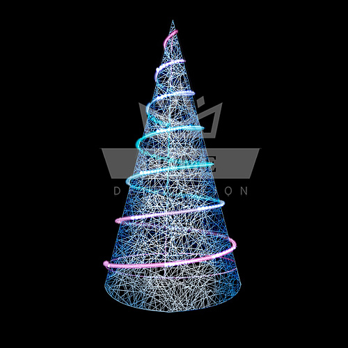 Декоративная фигура Ель Сияние 2, высота 1,9 м