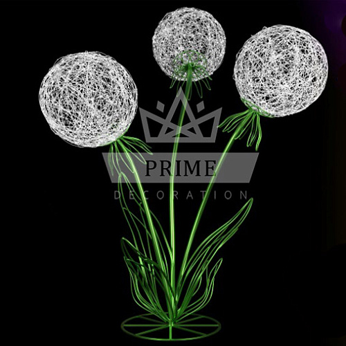 Светодиодная фигура Одуванчики, высота 3 м