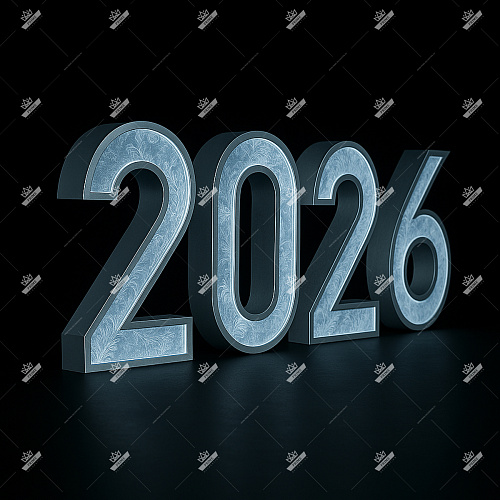 Цифры 2026, высота 2 м