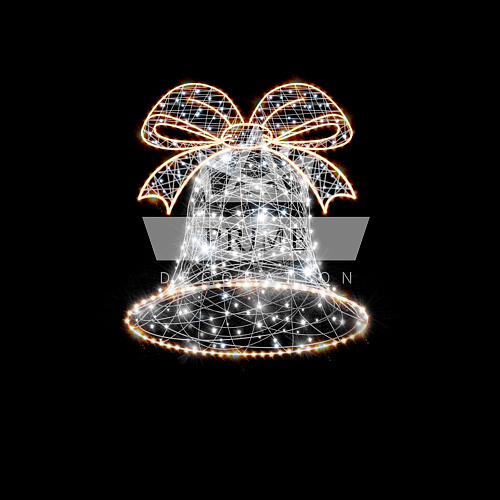 Декоративная фигура Колокольчик с бантом, ширина 1,1 м высота 1,4 м