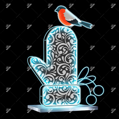 Световая Конструкция Варежка 2D, высота 2 м