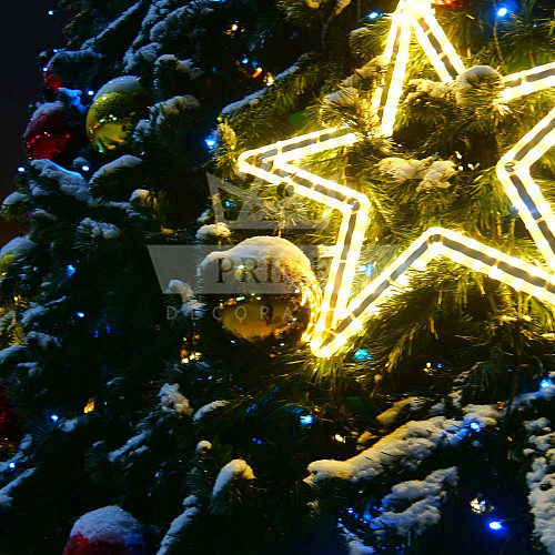 Искусственная уличная елка с комплектом оформления Звезды