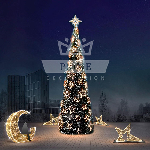 Звезды. Комплект оформления для искусственной уличной елки