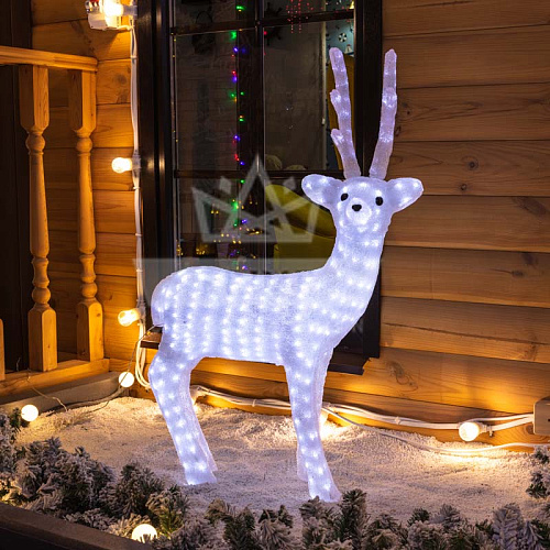 Светодиодный Снежный Олень, ширина 0,63 м высота 1 м