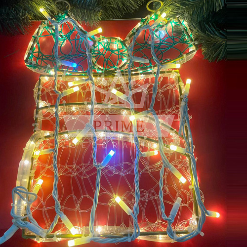 Светодиодный мотив Подарок, высота 0,45 м ширина 0,3 м