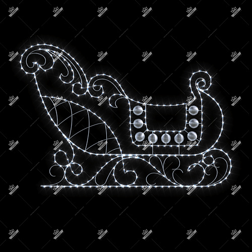 Светодиодная фигура Сани 2D (плоская фигура), высота 2 м