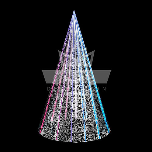 Декоративная фигура Ель Сияние 1, высота 1,5 м