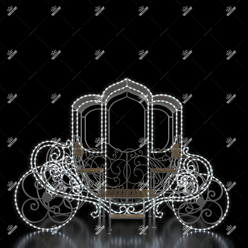 Светодиодная конструкция Сказочная Карета 2, высота 2,6 м