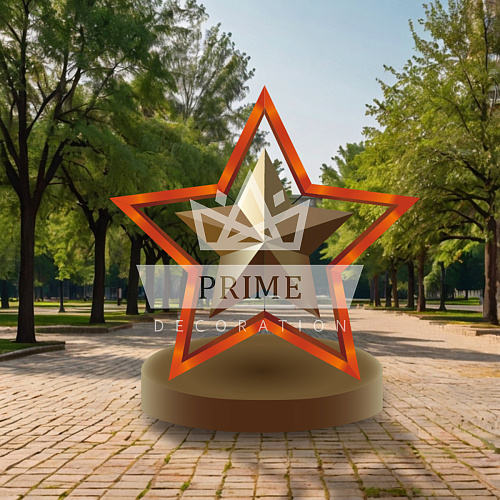 Арт объект световая конструкция Лик Победы