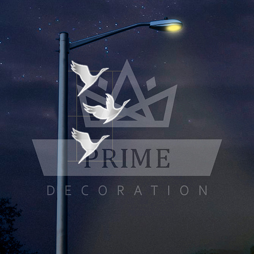 Светодиодная Консоль Журавли, высота 2 м