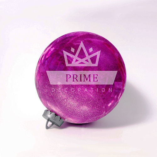 Новогодний шар ПЭТ - Премиум с Глиттером