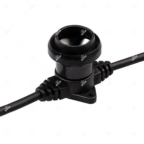 Белт-лайт, бухта 50 м, 2 жилы, шаг 20 см, 250 патронов, черный круглый провод ПВХ