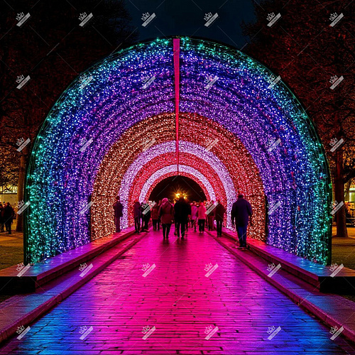 Световой тоннель мультимедийный «Радужный мост»