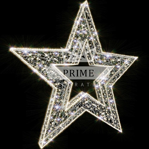 Декоративная световая фигура Звезда с отверстием объемная