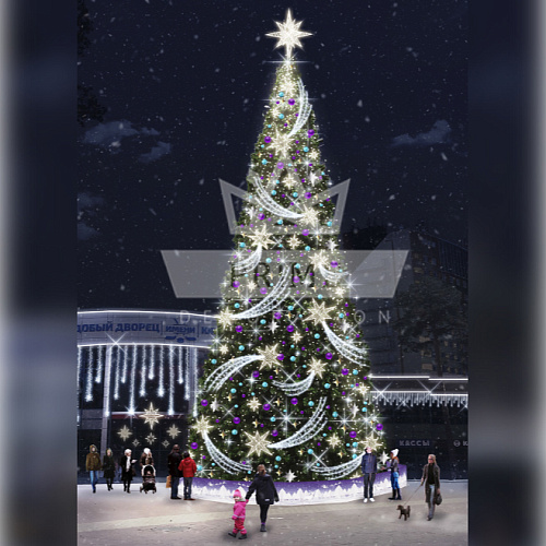 Метеор. Комплект оформления для искусственной уличной елки