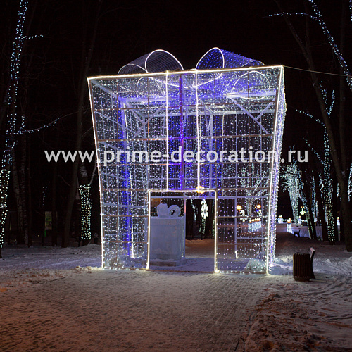 Световая конструкция фотозона Большой подарок