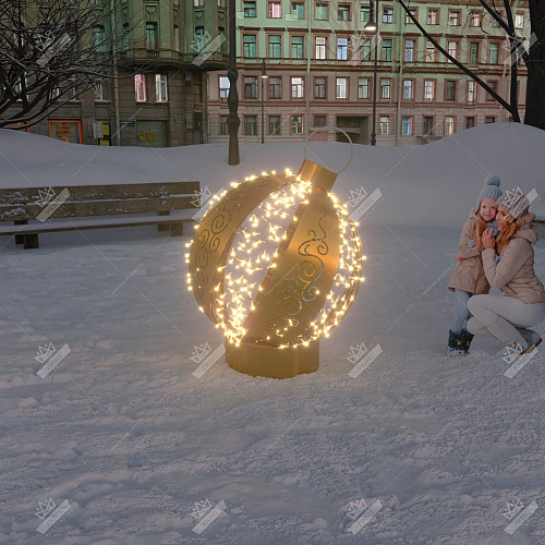 Светодиодный Золотой шар