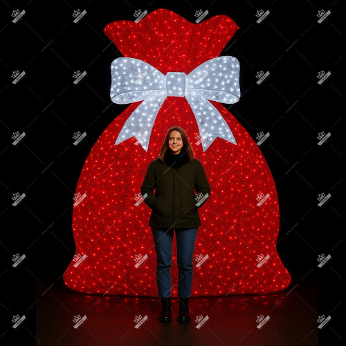 Световая Конструкция Мешок подарков (ПВС), высота 3 м