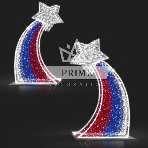 Арт объект инсталляция Звезда Победа, высота 2,5 м