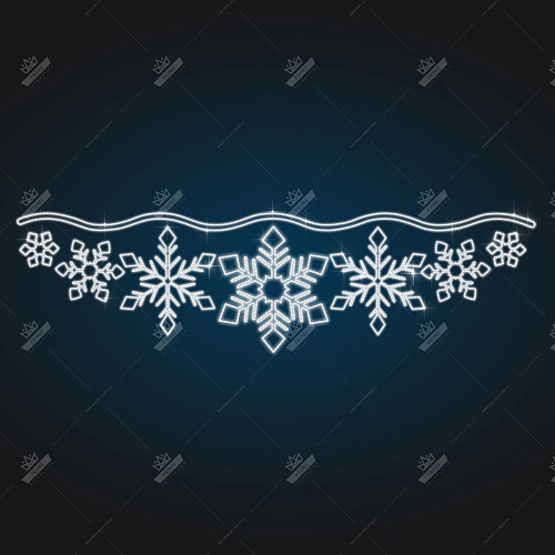 Светодиодная Перетяжка Новогодняя, ширина 5 м высота 1,3 м