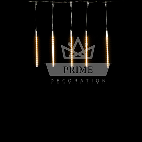 Гирлянда Тающие Сосульки 10 шт по 50 см, Провод Черный ПВХ