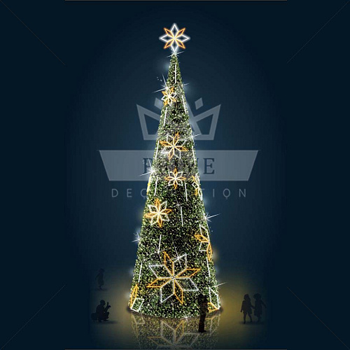 Искусственная уличная елка с комплектом оформления Кристалл