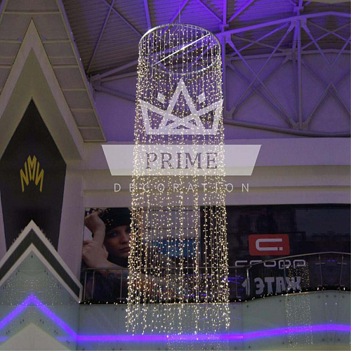 Подвесная световая композиция на круглой раме