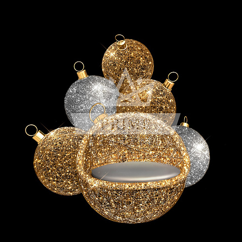 Декоративная фигура Фотозона Шары Festive Light, ширина 2,075 м высота 2,3 м