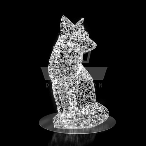 Декоративная фигура Лиса, ширина 0,65 м высота 1,4 м