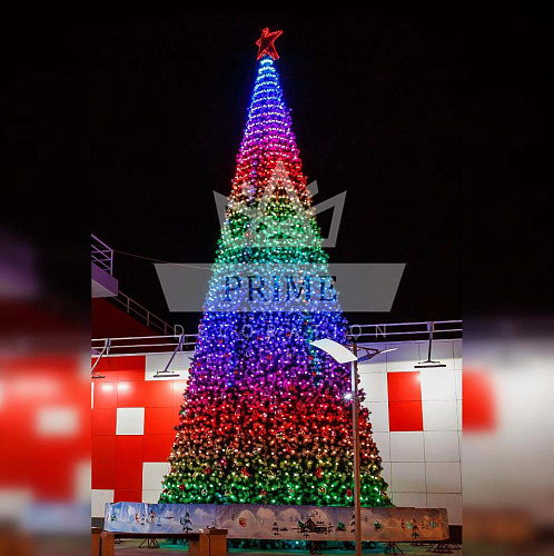 Искусственная уличная елка с комплектом освещения 3D