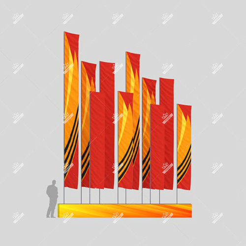 Группа из флагов Пламя-10