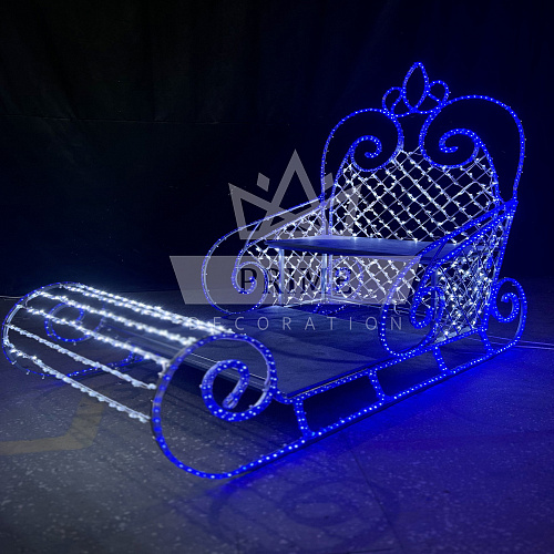 Световая конструкция Сани, высота 1,5 м длина 2 м