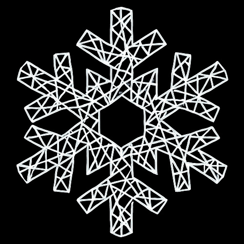 Новогодний светодиодный мотив Снежинка #1