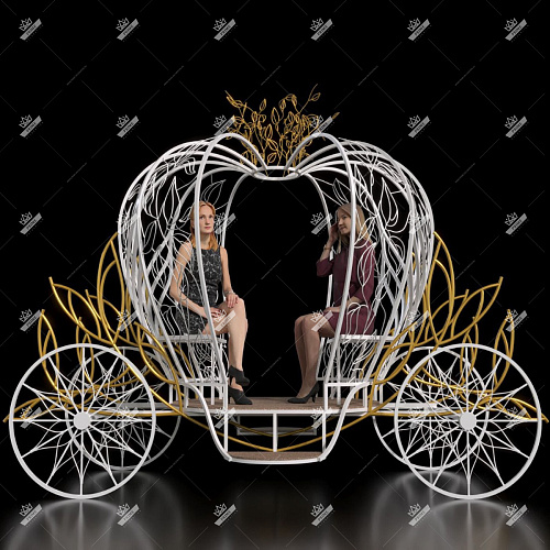 Светодиодная конструкция Лесная Карета, ширина 2 высота 2,6 м