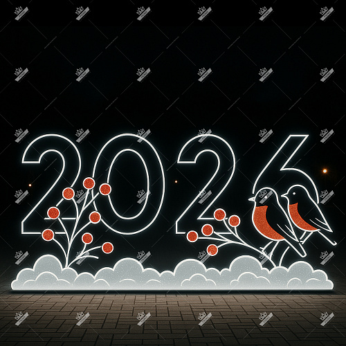 Цифры 2026 Снегири 1, высота 2 м
