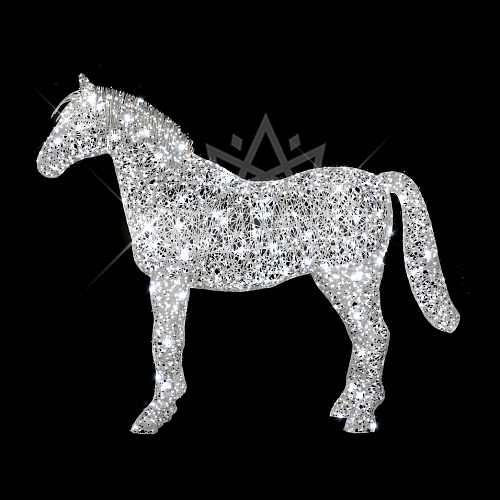 Декоративная световая фигура Лошадь, ширина 2,3 м высота 2,1 м