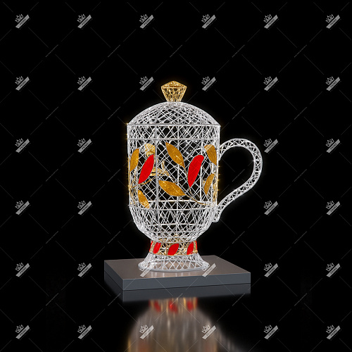 Светодиодная конструкция Кружка, высота 1,5 м