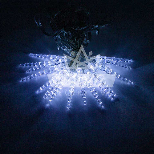 Гирлянда Сосульки 4 м, Провод Прозрачный ПВХ