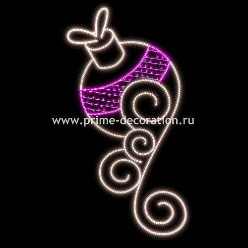 Световая конструкция Мело, ширина 1 м высота 2 м