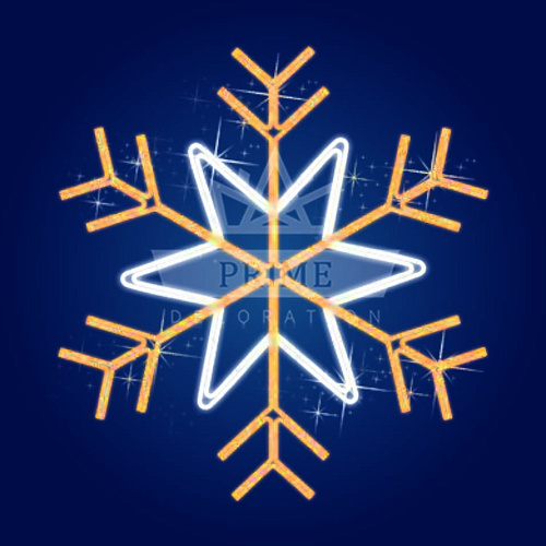 Новогодний светодиодный мотив Снежинка МС14