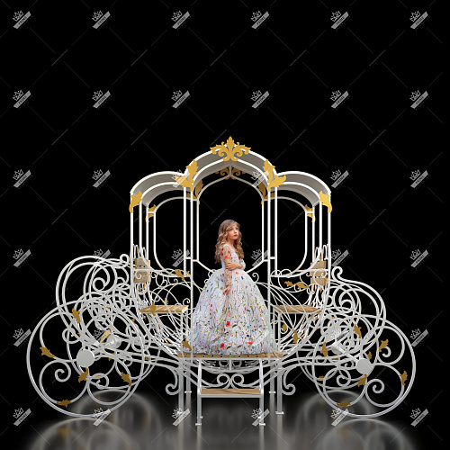 Светодиодная конструкция Сказочная Карета, высота 2,6 м