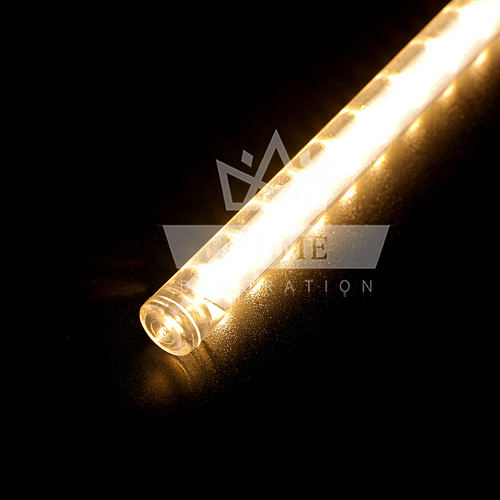 Гирлянда Тающие Сосульки 10 шт по 50 см, Провод Черный ПВХ