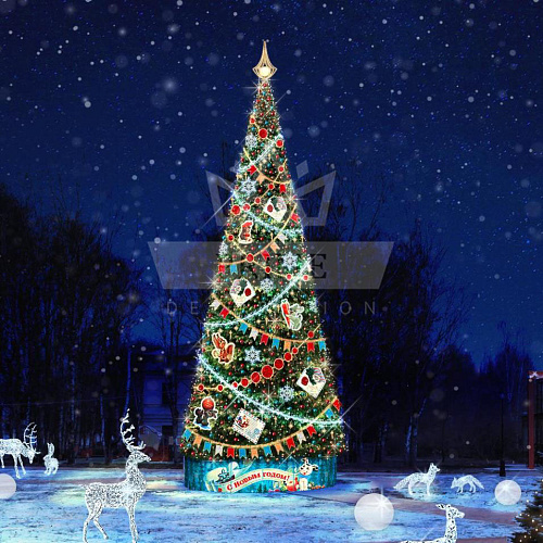 Возвращение в детство. Комплект оформления для искусственной уличной елки