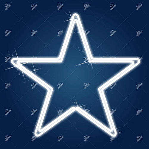 Новогодний светодиодный мотив Звезда Классик (два контура) МЗ02