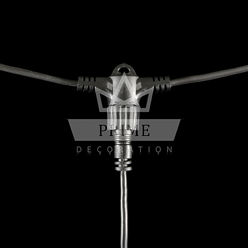 Гирлянда Тающие Сосульки 5 шт по 30 см, Провод Черный ПВХ