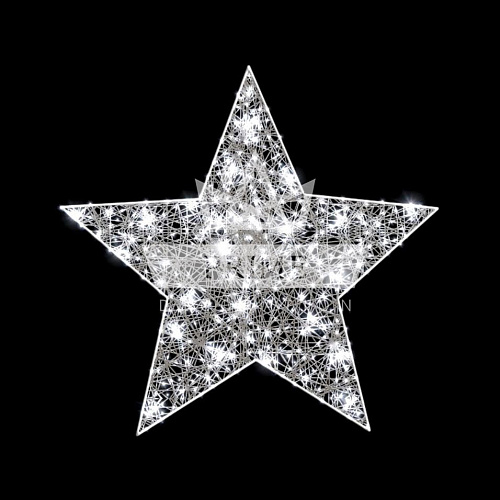 Звезда световая плоская двусторонняя поликомпозитная подвесная